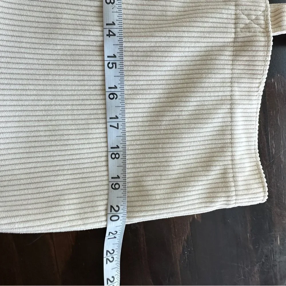 Sezane Corduroy Tote bag beige Velvet Striped